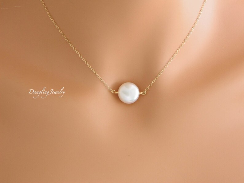 Lariat Bridal Orchid Pearl Necklace, Wedding Necklace, Bridesmaid Gift, Bridesmaid Necklace, Maid of Honor Gift, Bridesmaid Jewelry image 3