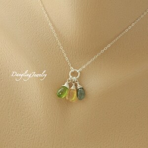 Mutter Halskette, drei Birthstone Halskette, personalisierte Geschenk, Schwester Schmuck, Geschenk für beste Freunde, Geschenk für Schwester, Schwester Halskette