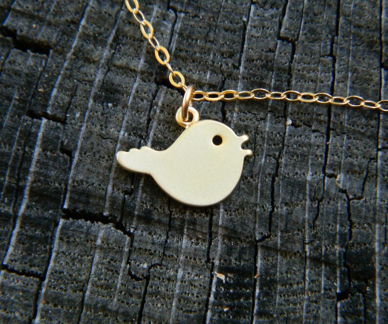 Bird Necklace, Bird Charm Necklace, Minimal Jewelry, Birthday Gift, Dainty, Elegant Everyday Jewelry, Tiny Small Simple, Girls Jewelry image 2