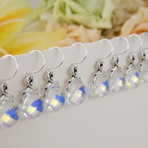 Swarovski Crystal Earrings, Bridesmaid Earrings, Gift Set SIX, Bridesmaids Gifts, Dangle Earrings, Wedding Jewelry, Bridesmaid Jewelry