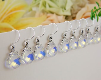 Swarovski Crystal Earrings, Bridesmaid Earrings, Gift Set SIX, Bridesmaids Gifts, Dangle Earrings, Wedding Jewelry, Bridesmaid Jewelry