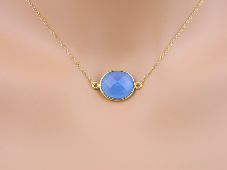 Gemstone Necklace GOLD Pendant Necklace Gold Filled Etsy
