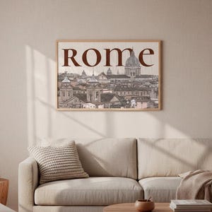 Roma Arte Digital Vintage, Lámina Italia para Imprimir, Ilustración Arquitectónica Clásica CMYK, Póster Ciudad Europea Descarga Instantánea.