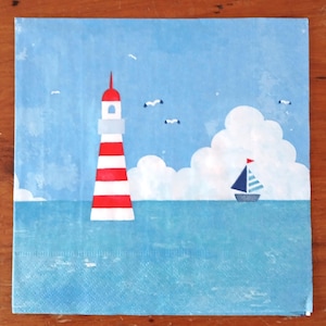 Tovaglioli di carta per decoupage Seaside - Set di due (2)