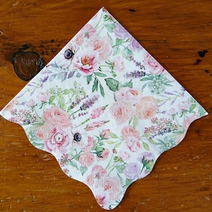 Conjunto de dois guardanapos de papel florais/flores para decoupage (2)