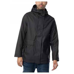 Men&#39;s Waterproof Rain Jacket with Hood | Black Shell Raincoat | Windbreaker Outdoor Rain Coat | Lightweight Rain Jacket for Travel & Hiking
