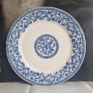 アンティークのディナープレート、ジアンのシャビーシックなフレンチヴィンテージ装飾