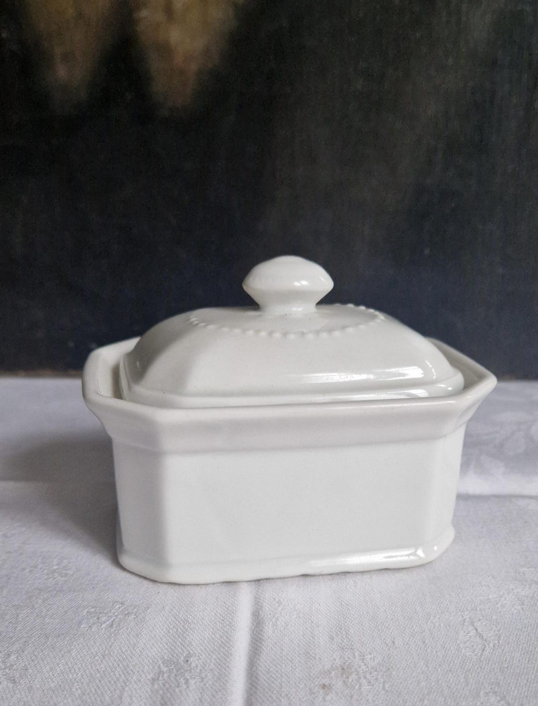 Old Butter Dish Storage Container Apilco French Vintage Decor - Etsy