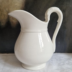 Antique Sarreguemines jug from France Shabby vintage