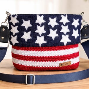 Handgemachte Stars and Stripes Tasche