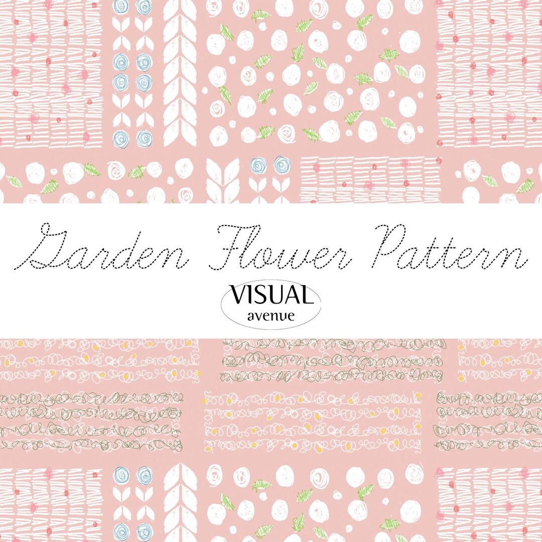 Garden Flower A4 Size Patterns, Wallpaper Fabric Graphic, Phone Case ...