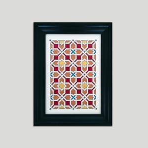 Granada / Arte geometrica ritagliata su carta / Decorazione murale a strati / Opera incorniciata (28 x 37 cm / 11 x 14,5 pollici)