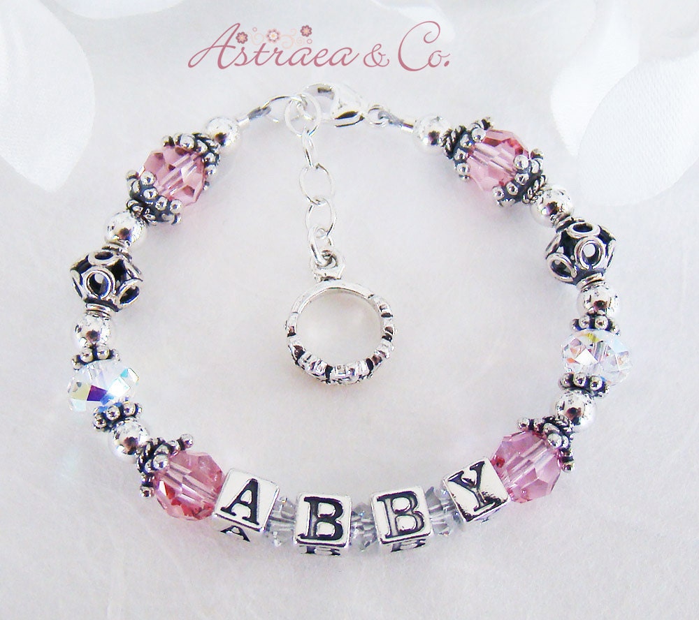 Sterling BABY NAME BRACELET Personalized Children's Etsy