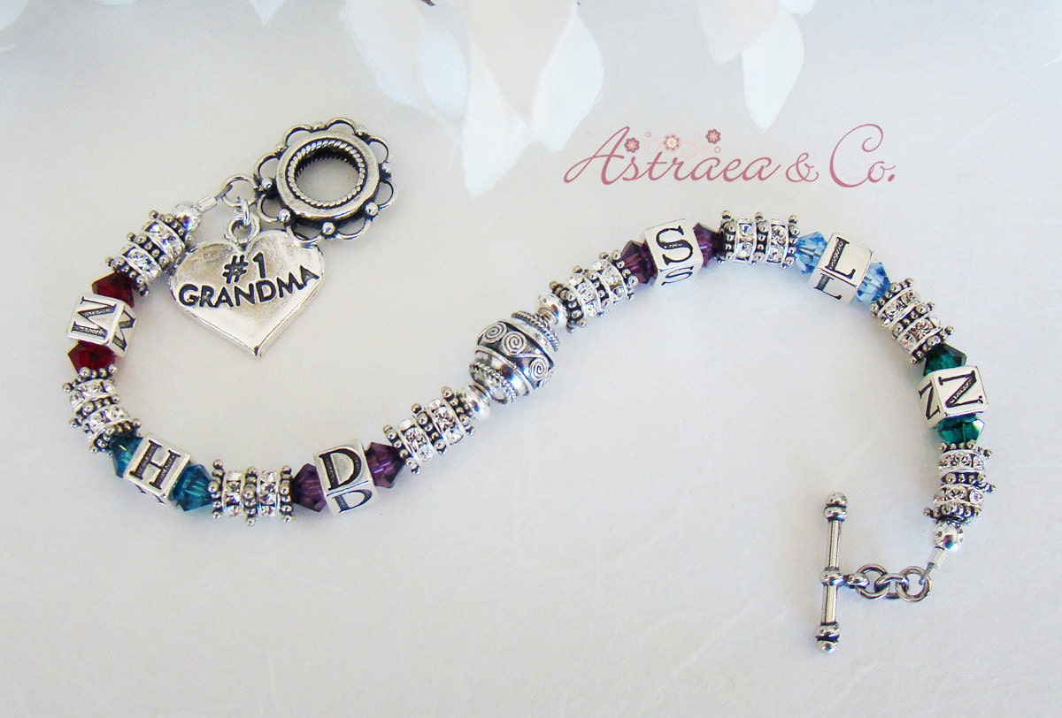 largest online shop Sterling Family Initials Bracelet