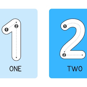 Number Tracing Flashcards, Pre School, Educational, Number Flashcards, Counting cards, Counting activity
