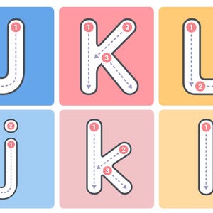 Alphabet Matching Flashcards in Colorful Pastel Fun Style