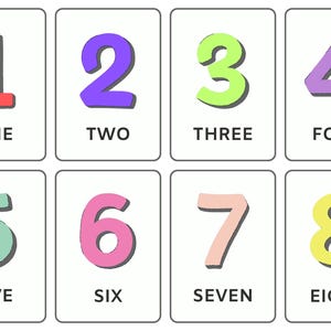 Number 1-20, Count and Match, School, Pre School, Educational, Number Flashcards, Counting cards, Counting activity