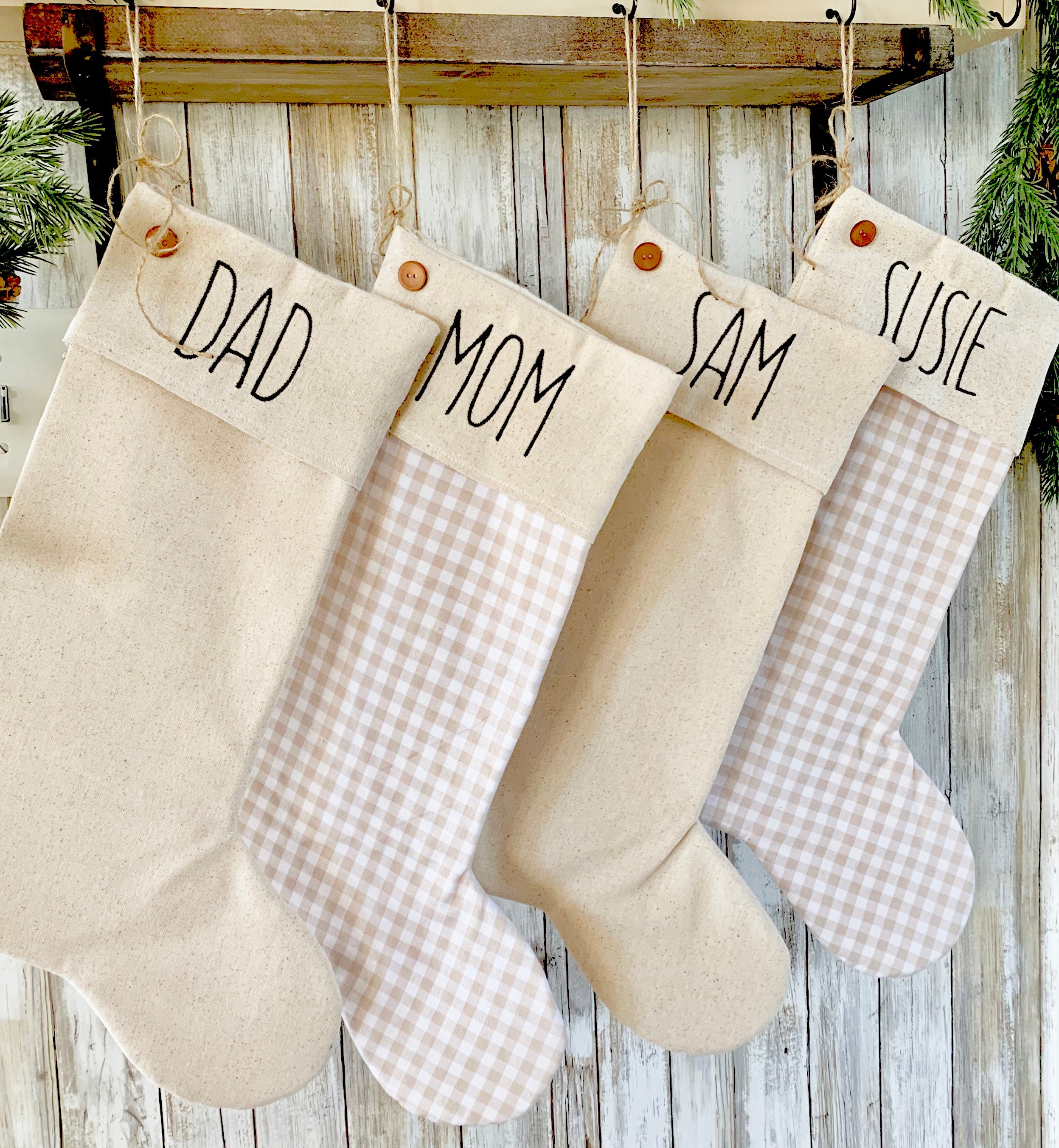 Farmhouse stockings on sale