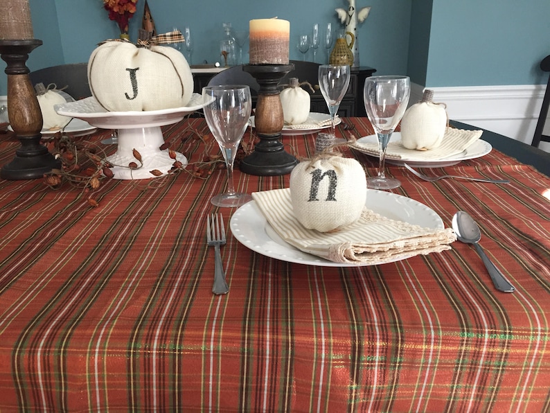fall wedding table settings wedding place cards fall mantle decor Monogrammed pumpkin thanksgiving table settings hostess gift