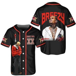Chris Brown Breezy Bowl 2025 Baseball Jersey, Custom Tour Shirt, Baseball Jersey for Adult Youth Kid, Breezy Bowl XX Baseball Jersey