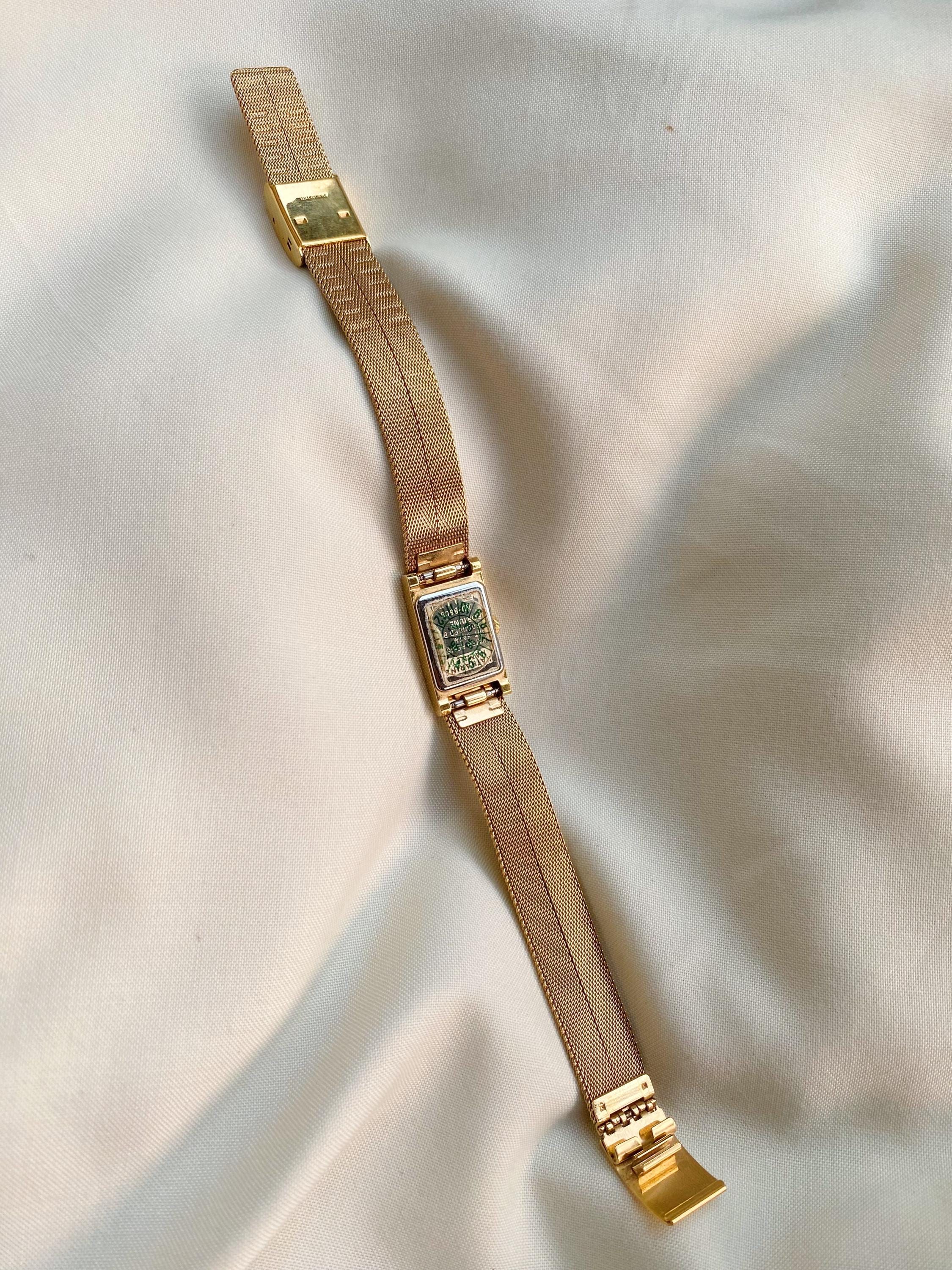 Vintage Katherine Hamnett Women's Gold Tone Tank Dial Watch