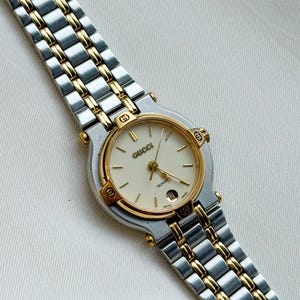 GUCCI グッチ 腕時計 ヴィンテージ ゴールド レザー クォーツ 楽天市場】GUCCI グッチ アイボリー文字盤 GP ゴールドメッキ リザード