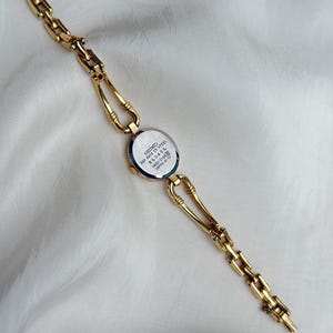 Vintage Seiko guldpläterade klockor med rubinfärgade accenter, unika armbandsdesigner; Present till henne bild 7