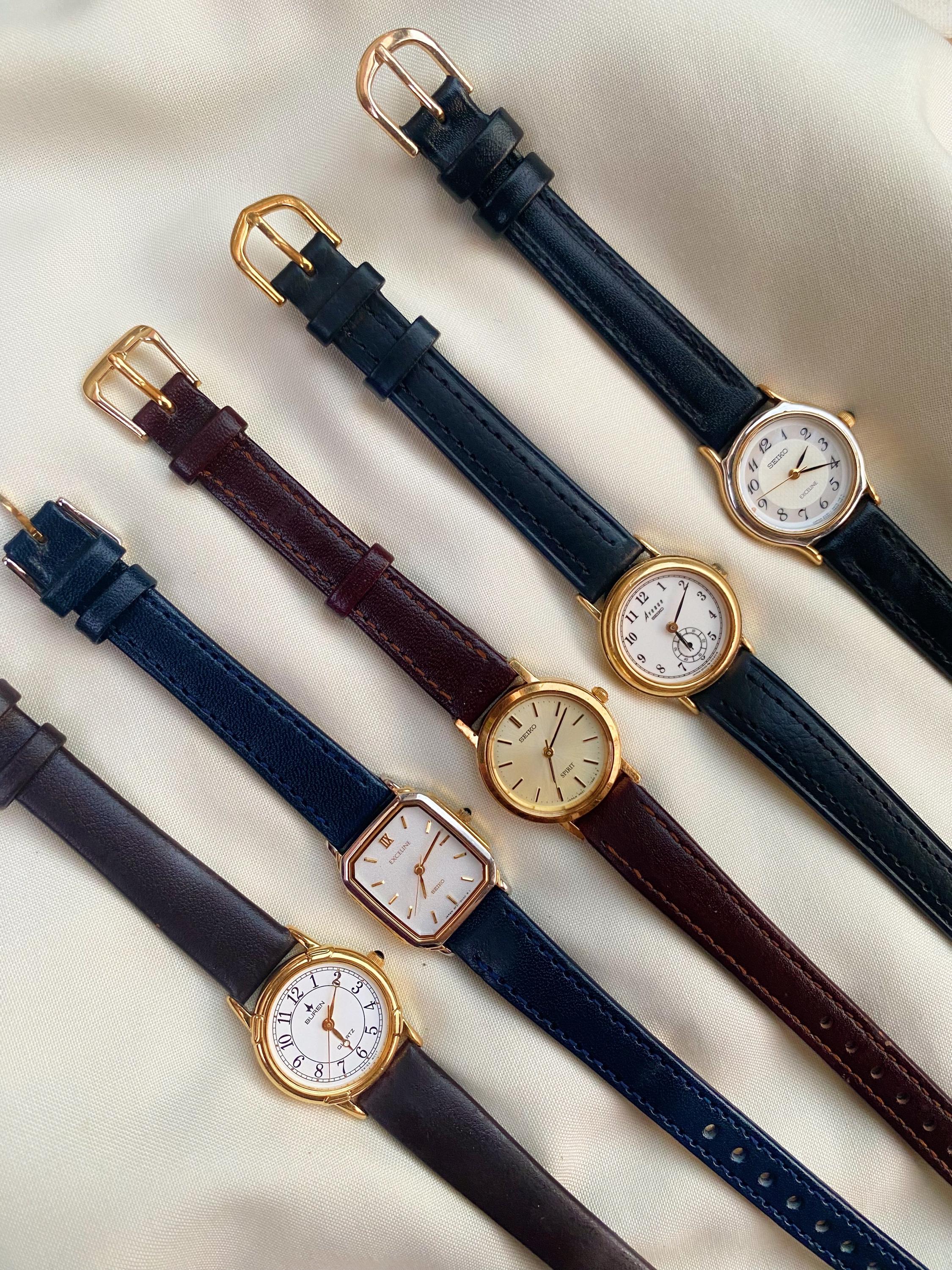 Buren 17 Jewels Vintage Gold-Tone Ladies Watch with Brown Leather Strap Vintage Buren Ladies Watches - Etsy main image 3
