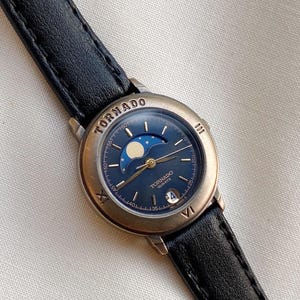 Vintage Seiko Tornado Mondphase Damenuhr; Datejust Einzigartiges Zifferblatt