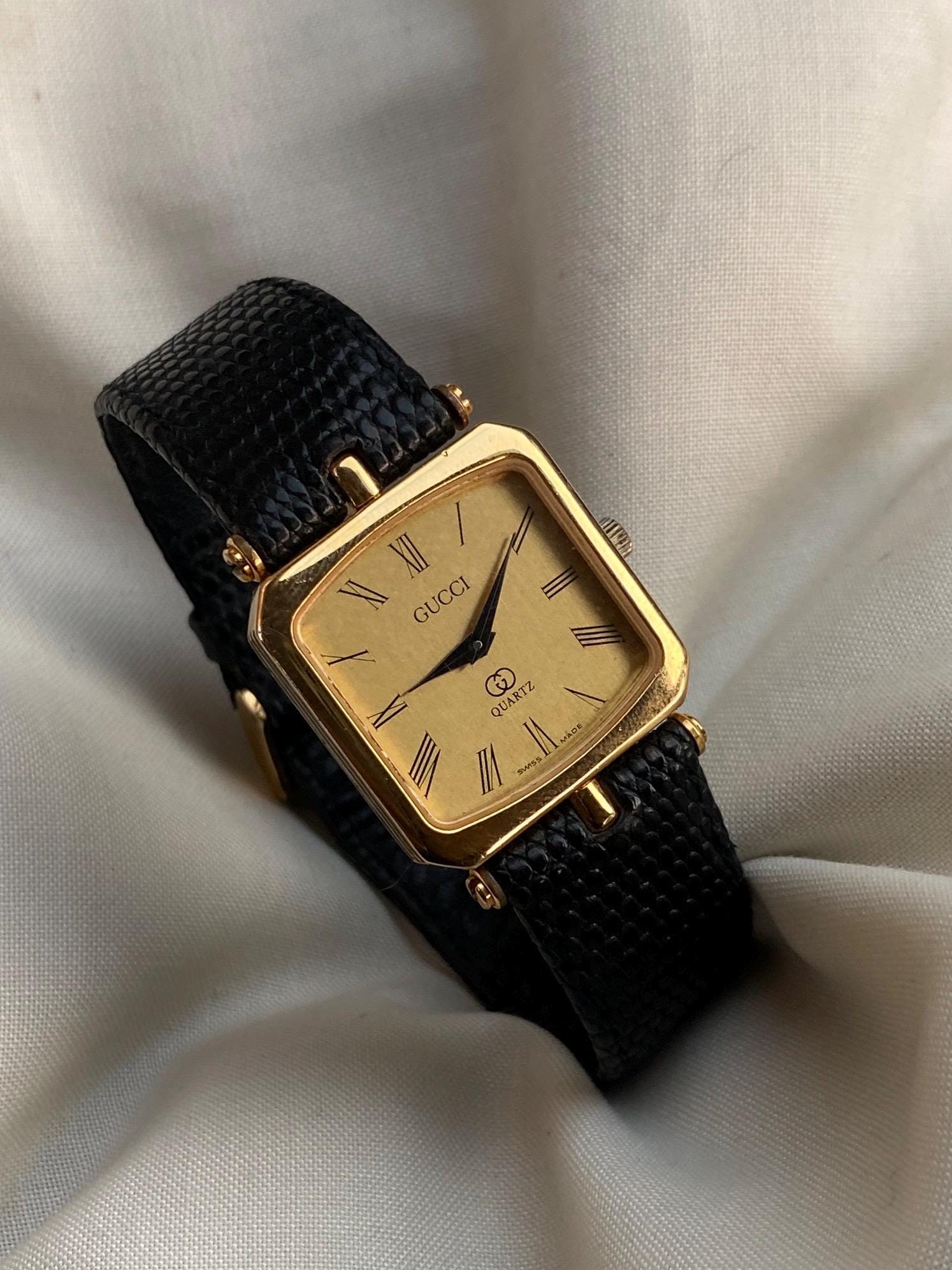 Vintage Gucci Women\'s Oval Black and Gold Quartz Watch Gucci Quartz Stainless Steel Ladies Watch Series 90001 NEW  main image 3