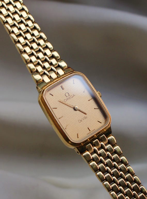 Rare Vintage Omega De ville Tank Gold watch for women; Dress watch