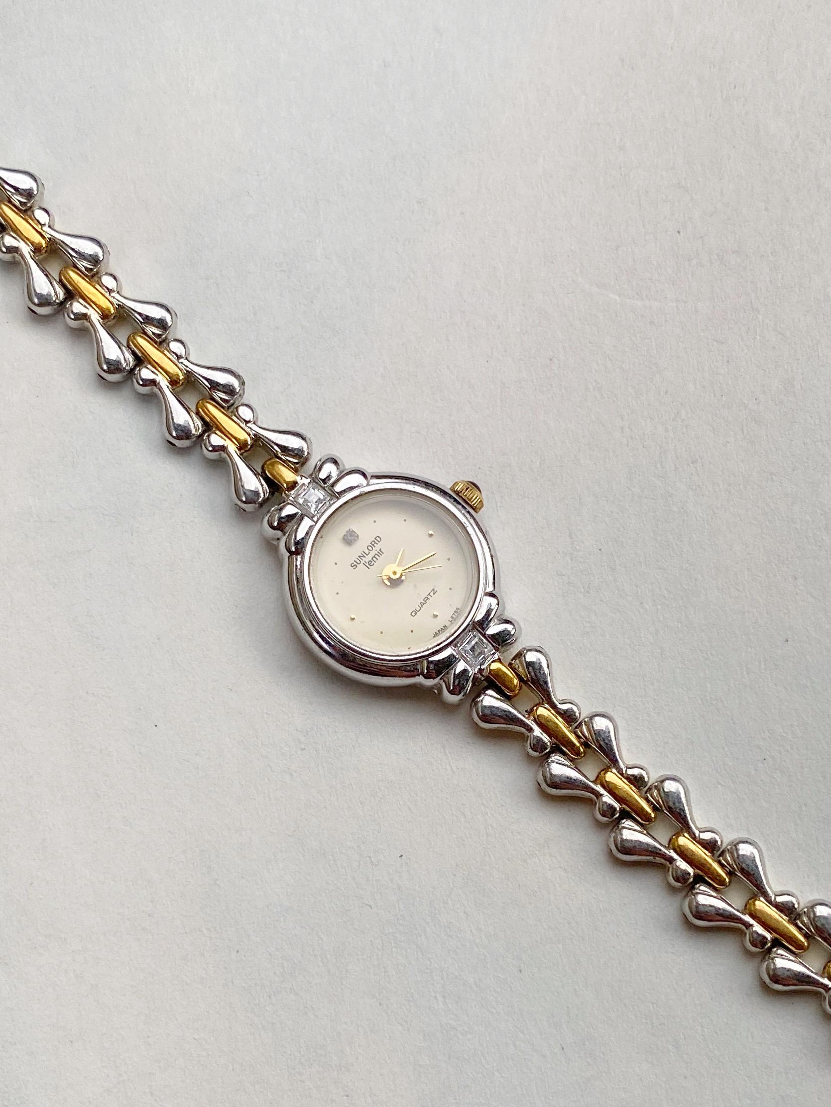 超美品 SUNLORD LEMIR JAPAN-Y-H58S 日本製 稼働品 Vintage Sunlord L'emir Women's Quartz Watch | Two-tone Gold