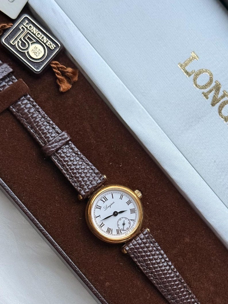 Vintage Rare Longines 150th Anniversary Women’s Gold plated watch; Subsecond dial, Boxed image 1