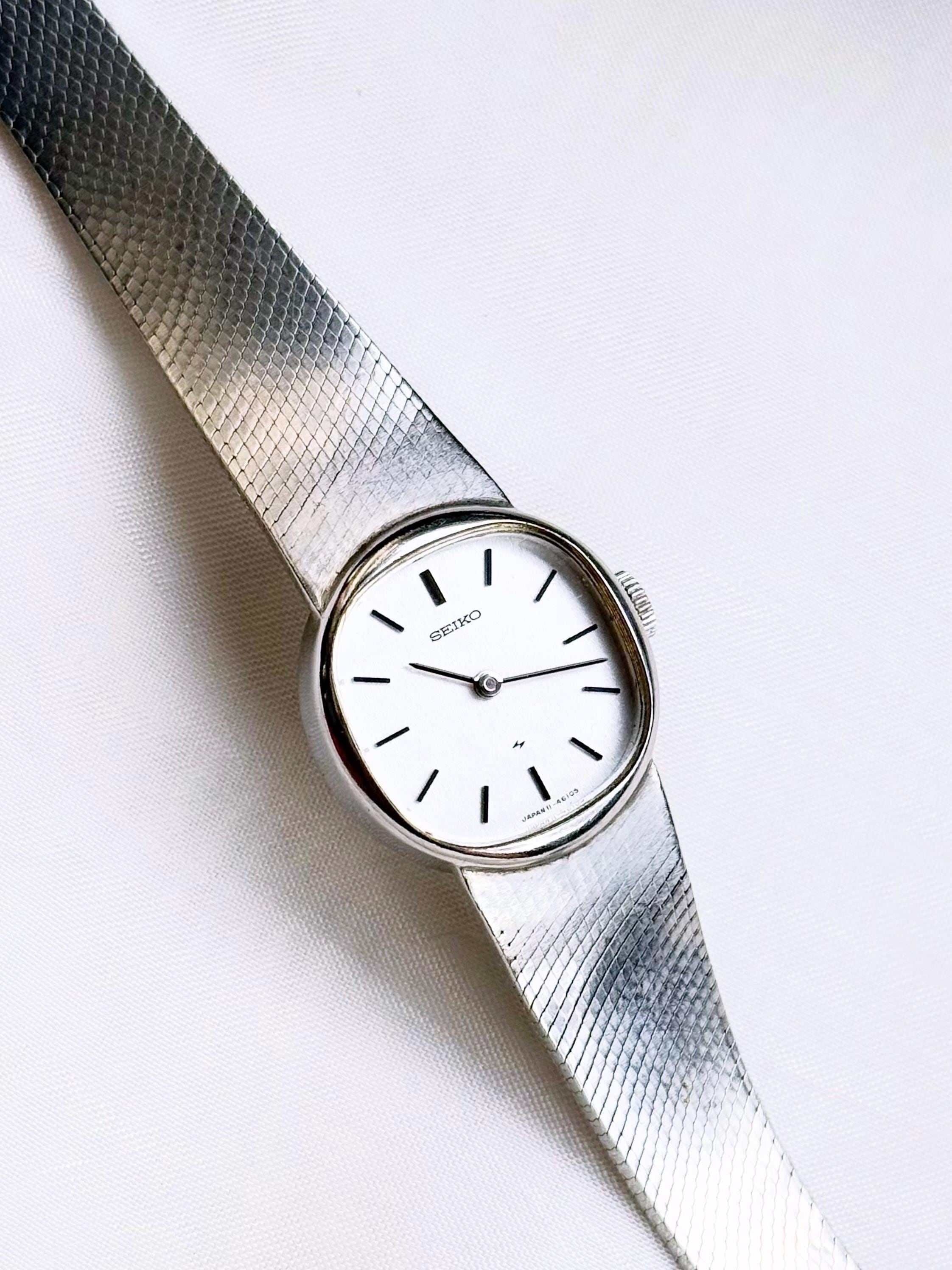Vintage silver seiko watch women - Etsy 日本