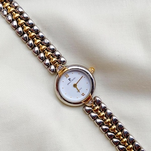 Vintage Pierre Cardin Two-Tone Ladies Watch: 1990s Wristwatch