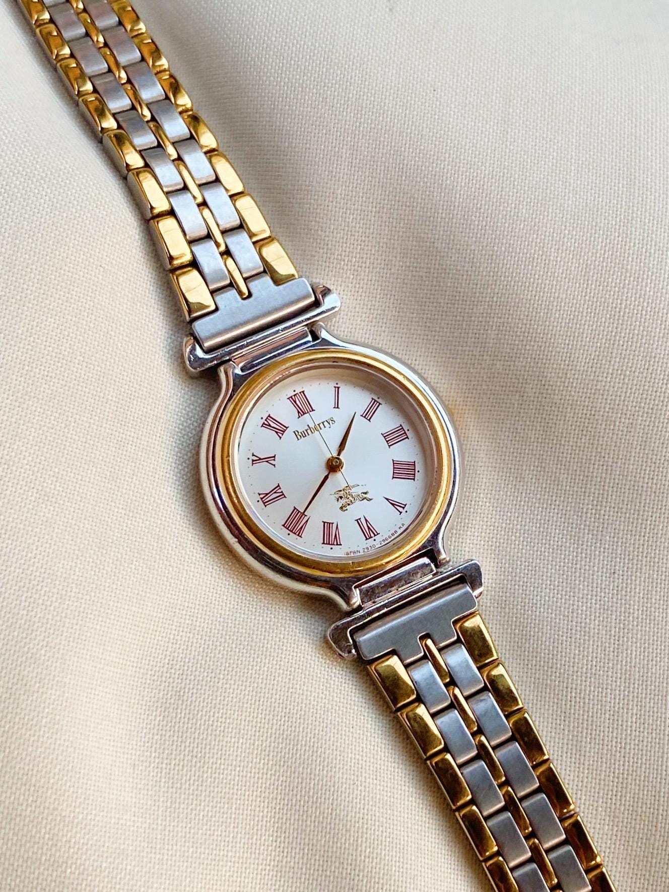 Vintage Burberrys 1990s Round Dial Two Tone Watch - Etsy