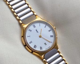 Yves Saint Laurent Watch – Beige Dial, Brown Band – 30mm  display picture 1