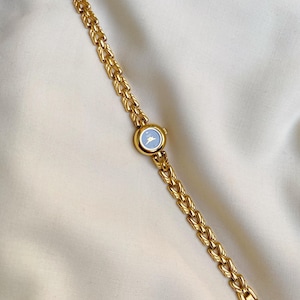 Vintage Seiko guldpläterade klockor med rubinfärgade accenter, unika armbandsdesigner; Present till henne bild 14