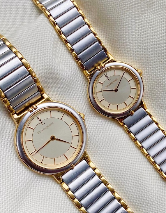 Vintage Yves Saint Laurent Two Tone Watch for Women; YSL - Etsy