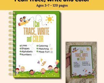 I Can Trace, Write and Color Preschool Activity Book