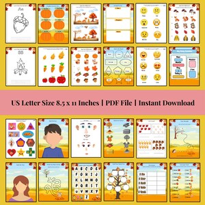Fall Activity Book for Kids: Printable Autumn Worksheets (ages 3-7) - Etsy