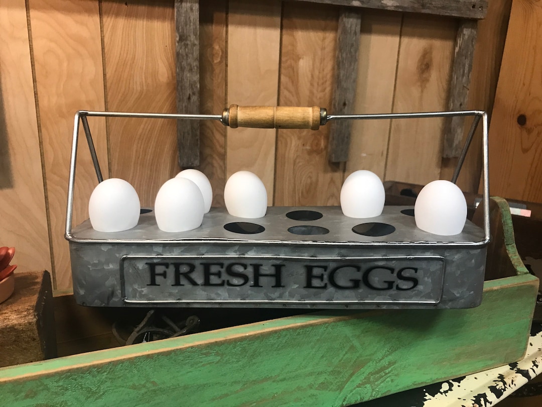 Metal Egg Holder, Kitchen Decor, Farmhouse Decor, Egg Storage Etsy