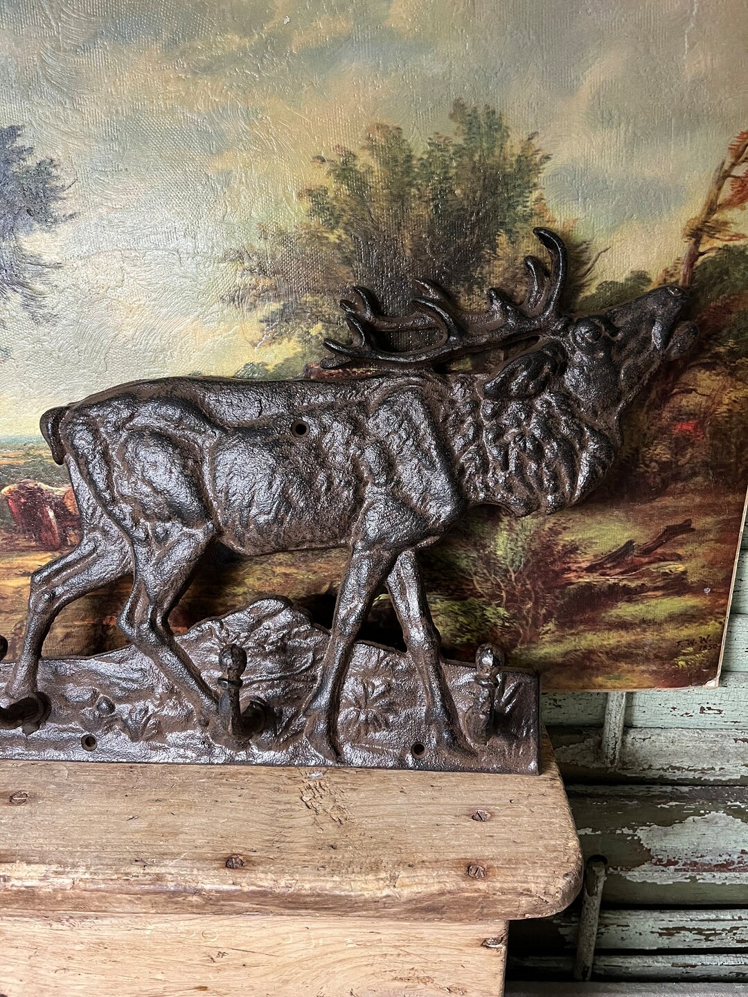 Heavy Elk Iron Hook, Elk Coat Hook, Rustic, Lodge, Farmhouse Etsy