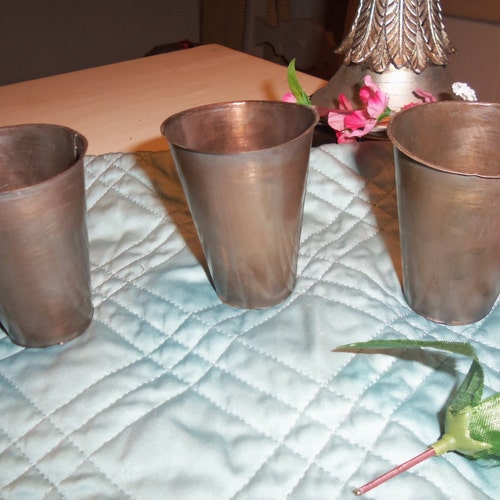 Set of 4 Sugar Mold Inserts,  Candles, Weddings, Rustic, Farmhouse, Organizer, Metal Cups
