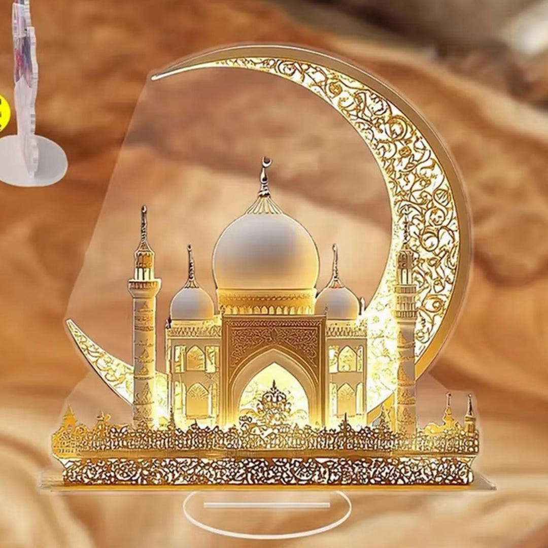 Islamic Mosque LED Light Ramadan Decor Eid Mubarak Acrylic Night Light ...