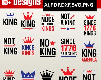 1776 America SVG, USA  Anniversary Svg Png, 4th of July Patriotic Svg,No Kings In America SVG Bundle: Patriotic Cricut Files