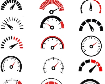 23 Speedometer Clipart Bundle, Racing Svg, Kilometer Svg, Speedometer ...