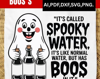 不気味な水の幽霊SVG：面白いハロウィンデザイン（デジタルダウンロード）