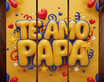 Te Amo Papa Tumbler Wrap PNG | Spanish Dad Sublimation Design (Digital Download)