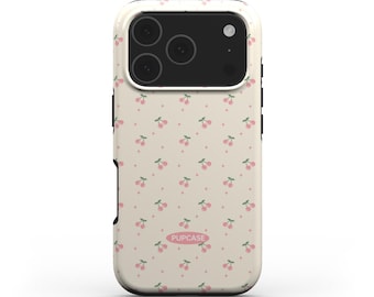 Cherry Design MagSafe Phone Case for iPhone 12-17 | Cherry Milk Dream | Gift for Her